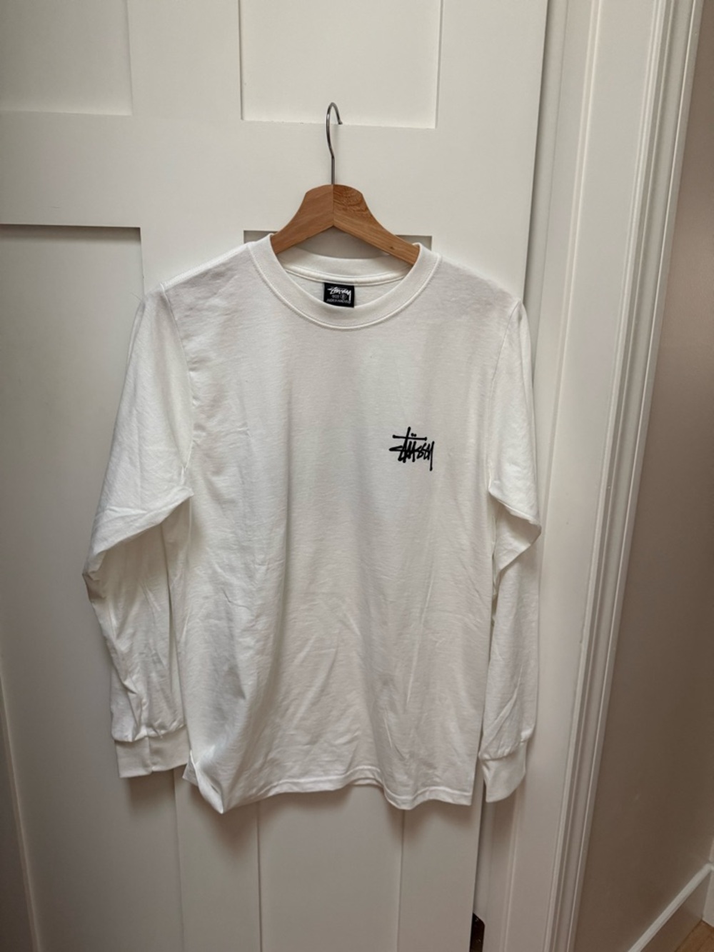 Stussy classic White long sleeve T-Shirt - small NWOT